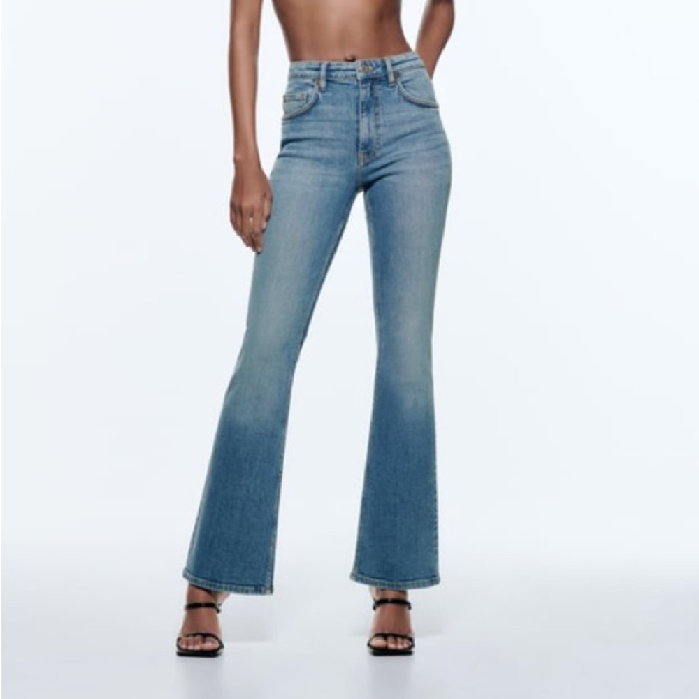 Zara Full Length Flare Jeans